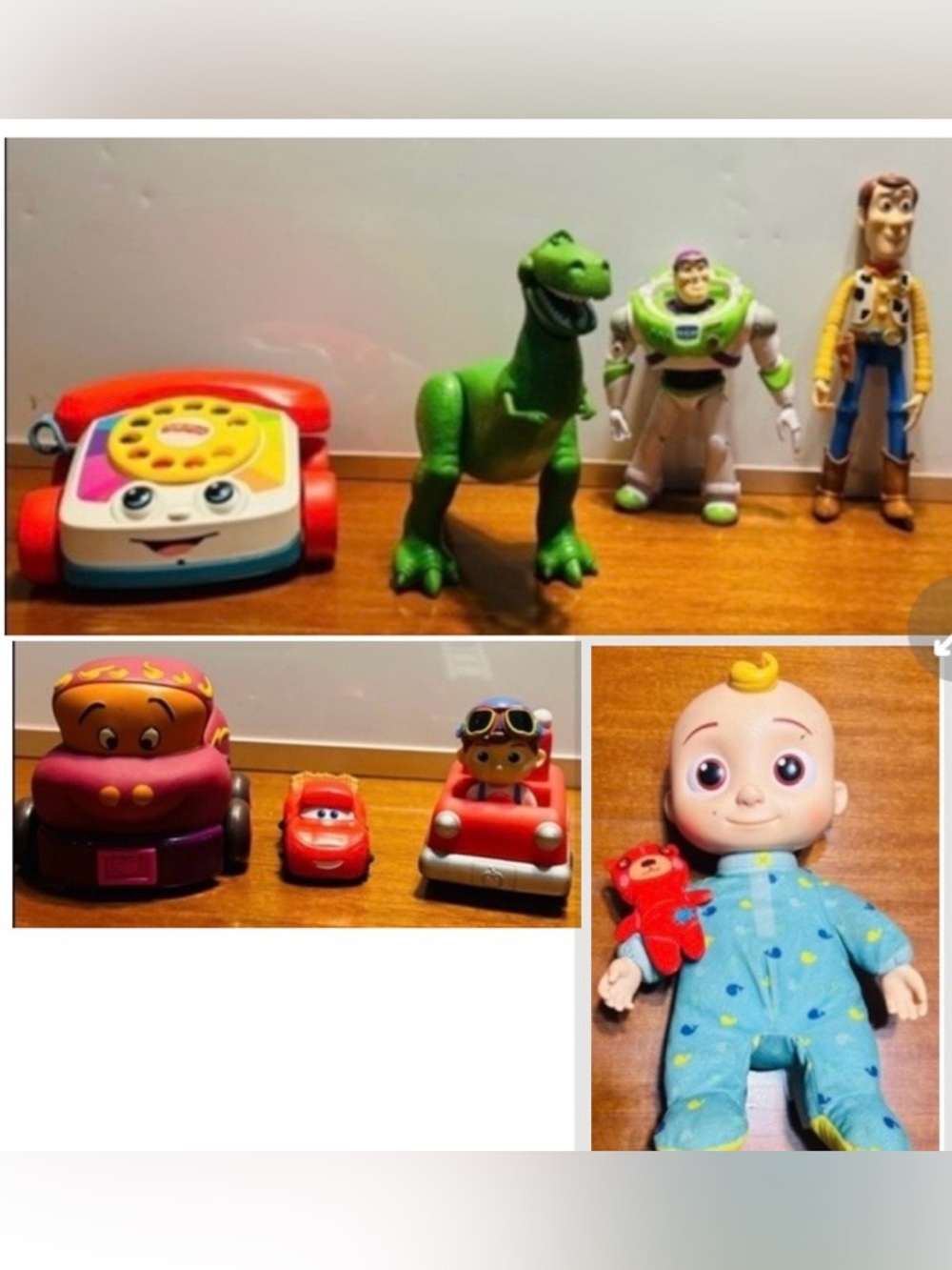 Dinosaur/Buzz Lightyear/Woody/Telephone from Toy Story/Cocomelon and Cars